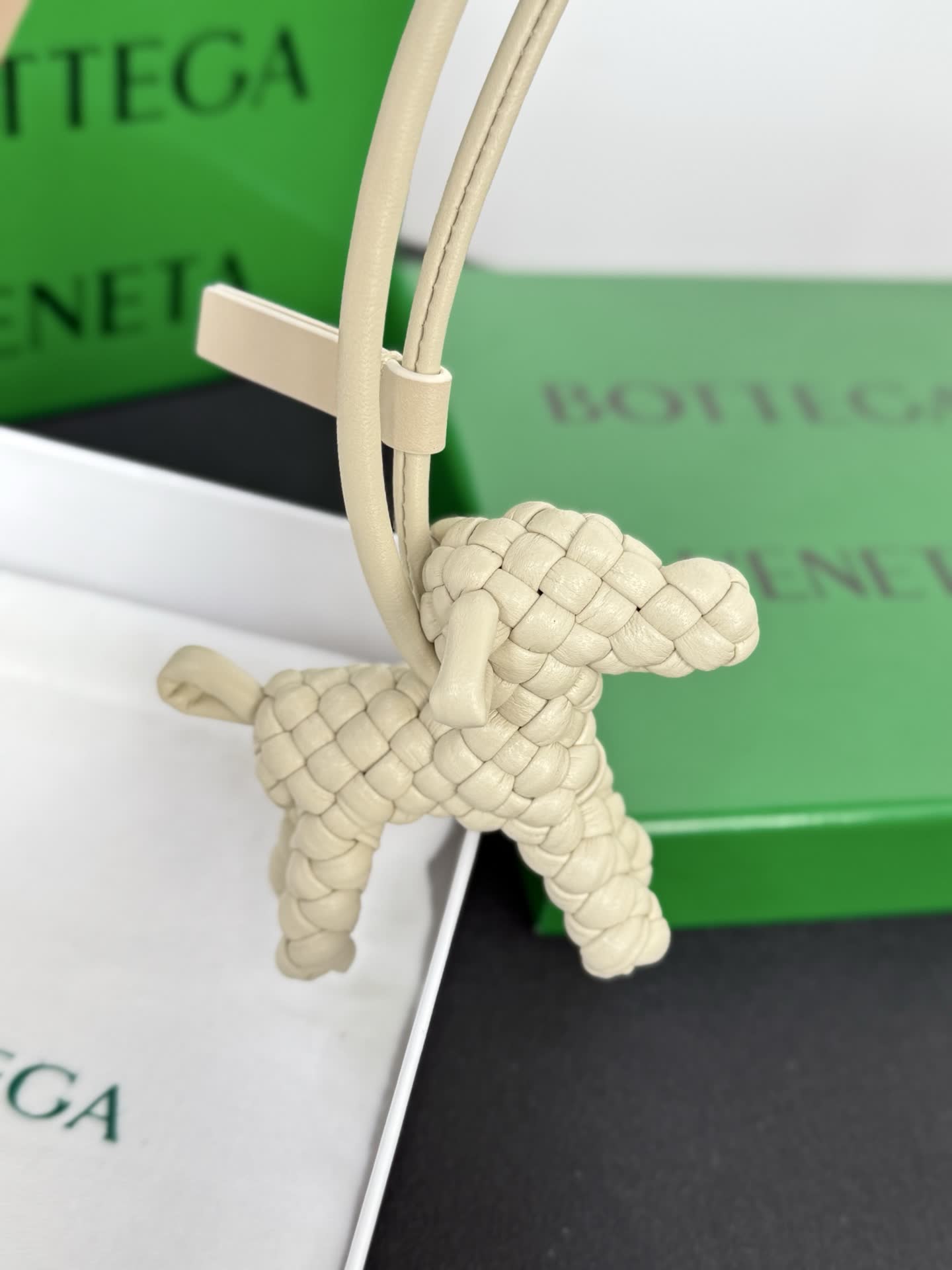 Bottega Veneta Leather Dog Charm